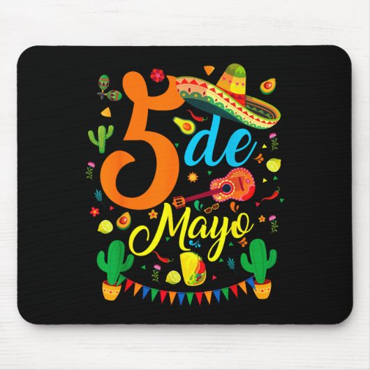 Cinco de mayo funny mexican fiesta party 5 de mayo マウスパッド (正面)