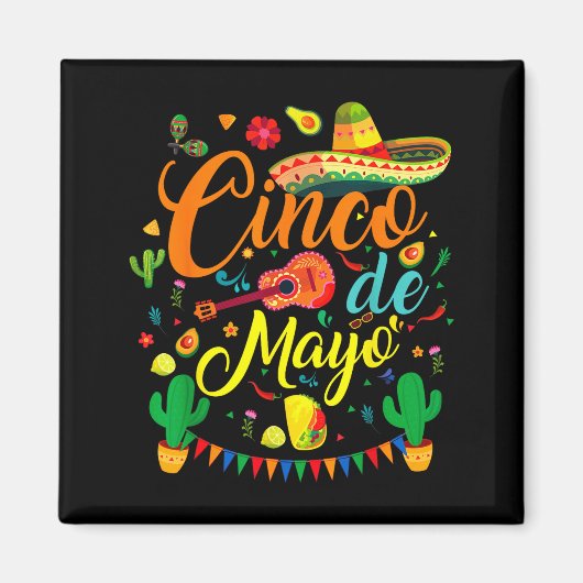 Cinco de mayo funny mexican fiesta party 5 de mayo マグネット (正面)