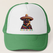 Cinco De Mayo German Shepherd With Poncho Somberro キャップ (正面)