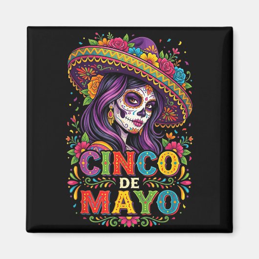 Cinco de mayo girl mexican fiesta 5 de mayo womenC マグネット (正面)