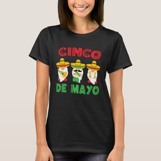 Cinco De Mayo Gnomes 5 De Mayo Party Mexican Fiest Tシャツ (正面)