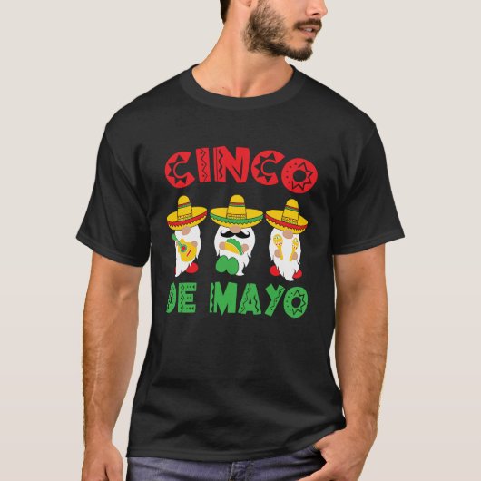 Cinco De Mayo Gnomes 5 De Mayo Party Mexican Fiest Tシャツ (正面)