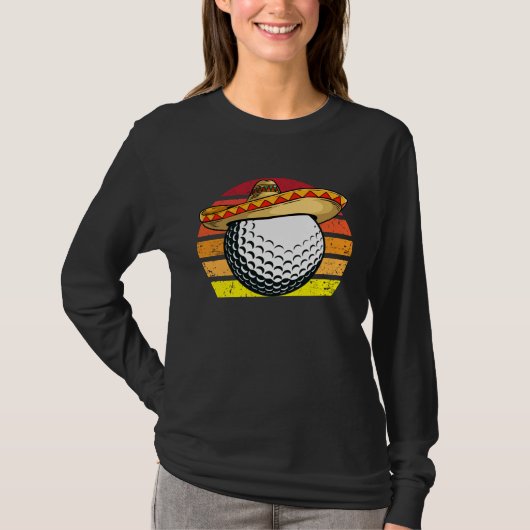Cinco de Mayo Golf Ball With Sombrero Golfer Mexic Tシャツ (正面)
