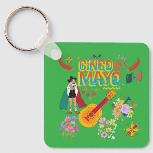 Cinco De Mayo kelly green キーホルダー (正面)