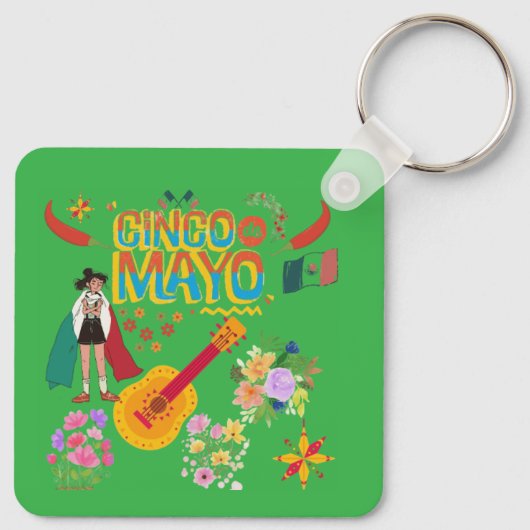 Cinco De Mayo kelly green キーホルダー (裏面)