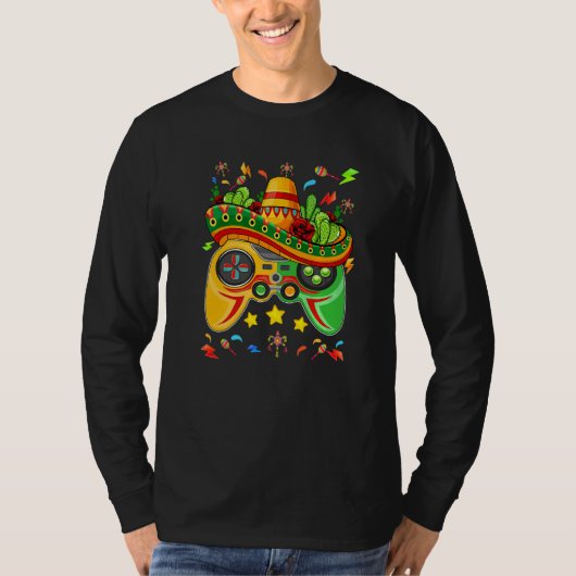 Cinco De Mayo  Kids Lets Fiesta Gamer Game Control Tシャツ (正面)