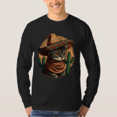 Cinco de Mayo Kitten With Sombrero Mexican Fiesta  Tシャツ (正面)