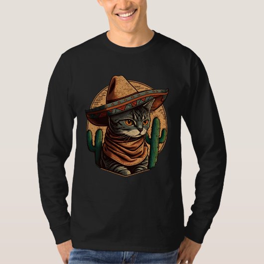 Cinco de Mayo Kitten With Sombrero Mexican Fiesta  Tシャツ (正面)