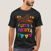 Cinco De Mayo Let's Fiesta Cactus Sombrero Hat  2 Tシャツ (正面)