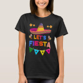 Cinco De Mayo Let's Fiesta Cactus Sombrero Hat Tシャツ (正面)