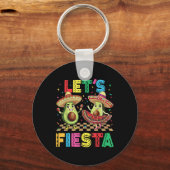 Cinco De Mayo Lets Fiesta Mexican おもしろい Avocado Me キーホルダー (正面)