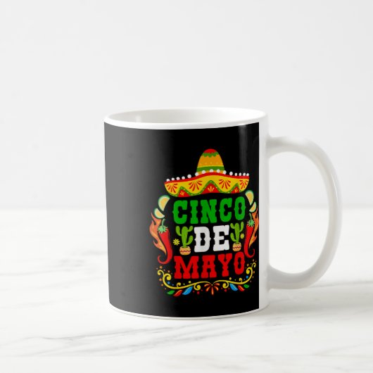 Cinco De Mayo Lets Fiesta Squad 5 De Mayo Mexican コーヒーマグカップ (右)