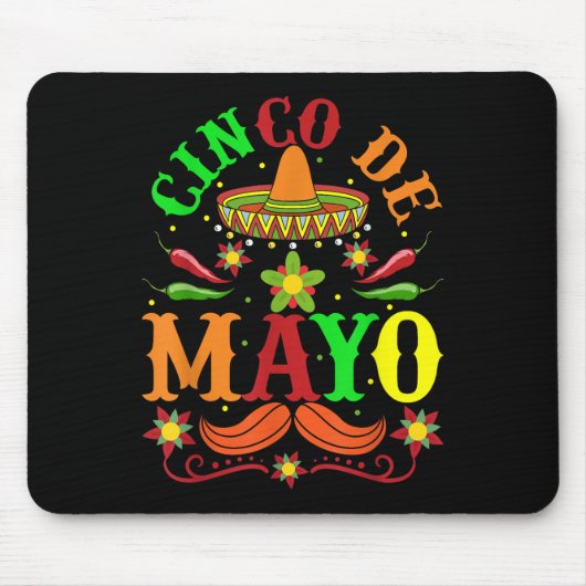 Cinco De Mayo Lets Fiesta Squad 5 De Mayo Mexican マウスパッド (正面)