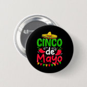 Cinco De Mayo Lets Fiesta Squad 5 De Mayo Mexican 缶バッジ (正面&裏面)