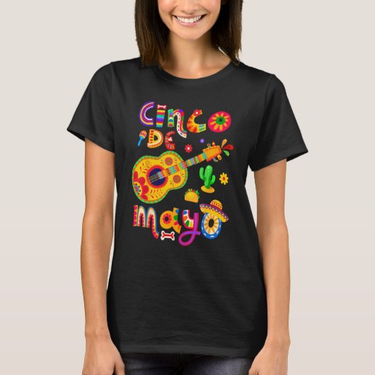 Cinco De Mayo Lets Fiesta Squad 5 De Mayo Mexican Tシャツ (正面)