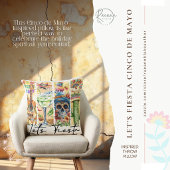 Cinco de Mayo Let's Fiesta Square Throw Pillow クッション