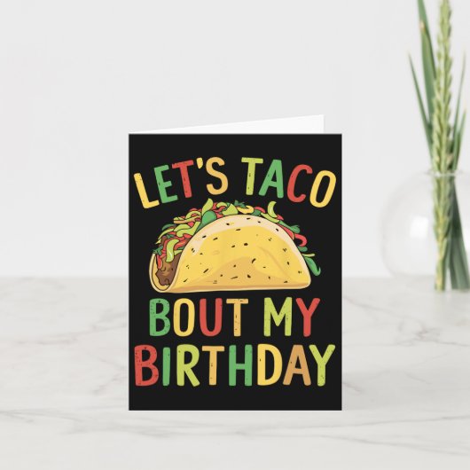 Cinco De Mayo Let'S Taco Bour My Mexican誕生日 カード (正面)