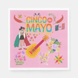 Cinco De Mayo light pink スタンダードランチョンナプキン