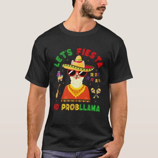 Cinco de Mayo Llama Fiesta  Alpaca boys girls wome Tシャツ (正面)