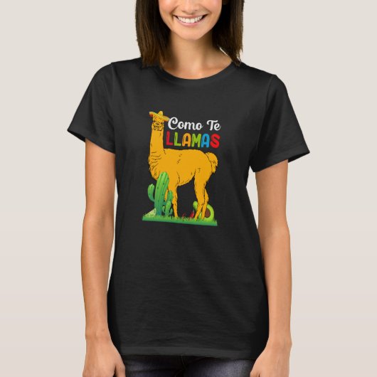 Cinco de Mayo love llama squad celebrate fiesta Tシャツ (正面)