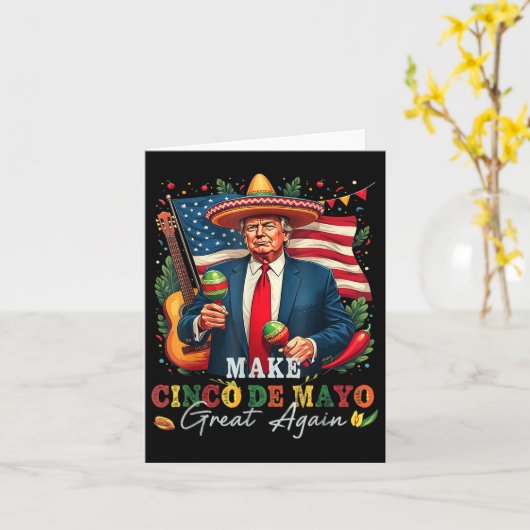 Cinco De Mayo Make Cinco De Mayo Again Donal カード (黄色い花)