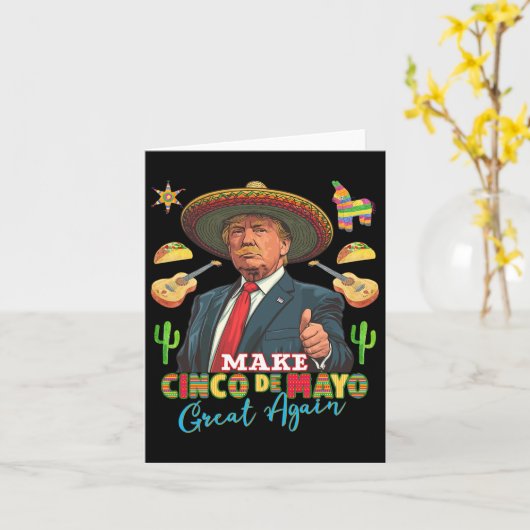 Cinco De Mayo Make Cinco De Mayo Again Donal カード (黄色い花)