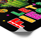 Cinco de mayo mexican cactus funny lets fiestaCinc ポスター (角)