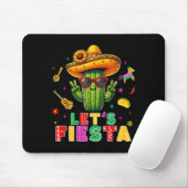 Cinco de mayo mexican cactus funny lets fiestaCinc マウスパッド (マウス)
