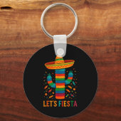 Cinco de mayo mexican cactus party funny letsCinco キーホルダー (正面)