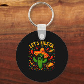 Cinco de mayo mexican cactus party funny letsCinco キーホルダー (正面)