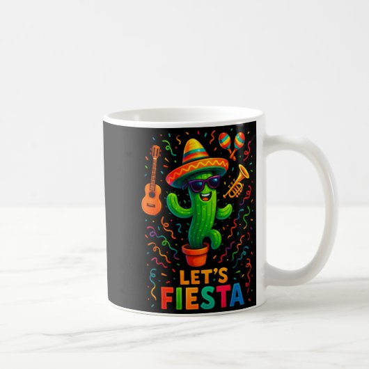 Cinco de mayo mexican cactus party funny letsCinco コーヒーマグカップ (右)