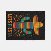 Cinco de mayo mexican cactus party funny letsCinco フリースブランケット (正面(横))