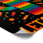 Cinco de mayo mexican cactus party funny letsCinco ポスター (角)