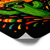 Cinco de mayo mexican cactus party funny letsCinco ポスター (角)