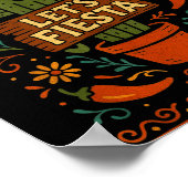 Cinco de mayo mexican cactus party funny letsCinco ポスター (角)