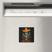 Cinco de mayo mexican cactus party funny letsCinco マグネット (インサイチュ (食洗機))