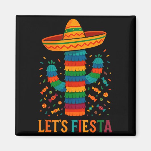 Cinco de mayo mexican cactus party funny letsCinco マグネット (正面)