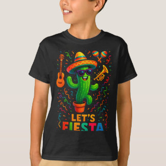 Cinco de mayo mexican cactus party funny letsCinco Tシャツ