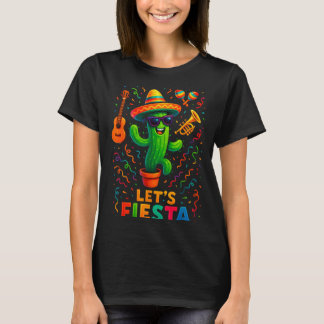 Cinco de mayo mexican cactus party funny letsCinco Tシャツ