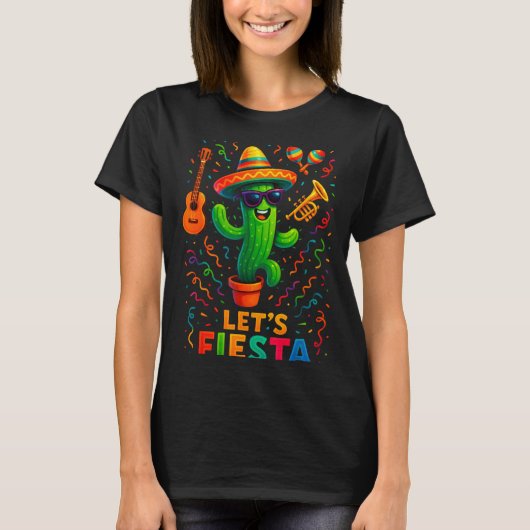 Cinco de mayo mexican cactus party funny letsCinco Tシャツ (正面)