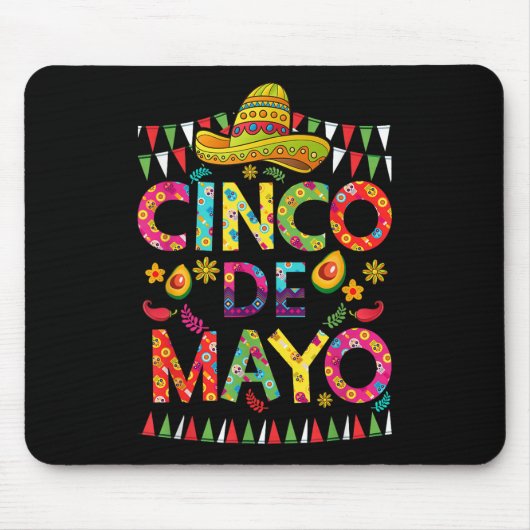 Cinco De Mayo Mexican Fiesta Squad 5 De Mayo For M マウスパッド (正面)