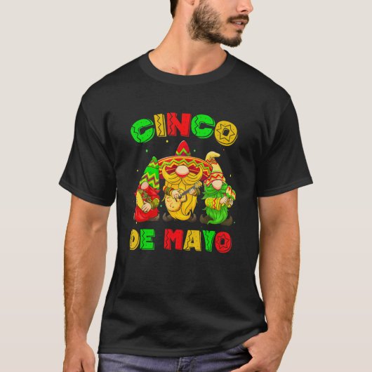 Cinco De Mayo Mexican Gnome Fiesta 5 De Mayo Men W Tシャツ (正面)