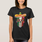 Cinco De Mayo Mexican Sugar Skull Love Mexico Tシャツ (正面)