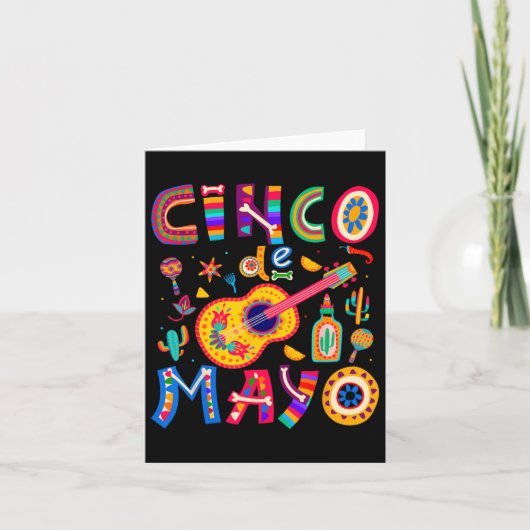 Cinco De Mayo Mexican Taco おもしろい 5 De Mayo Lets Fi カード (正面)