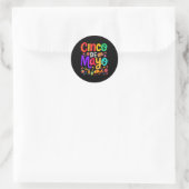Cinco De Mayo Mexican Taco おもしろい 5 De Mayo Lets Fi ラウンドシール (バッグ)
