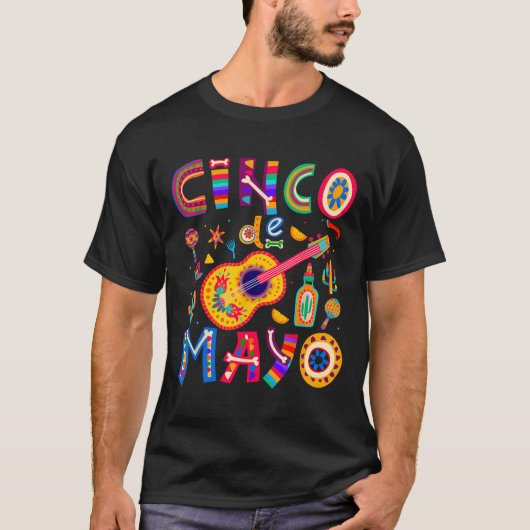 Cinco De Mayo Mexican Taco おもしろい 5 De Mayo Lets Fi Tシャツ (正面)