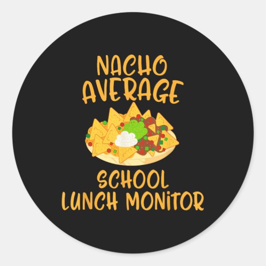 Cinco De Mayo Nacho平均学校給食モニターM ラウンドシール (正面)