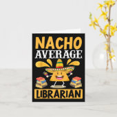 Cinco De Mayo Nacho Average Librarian Library Mexi カード (黄色い花)