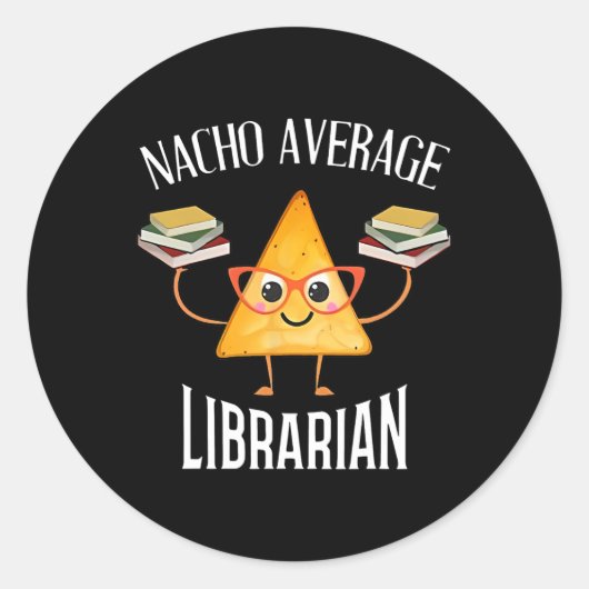 Cinco De Mayo Nacho Average Librarian Library Mexi ラウンドシール (正面)