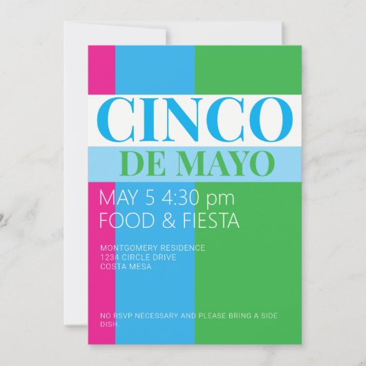 Cinco De Mayo Party  招待状 (正面)